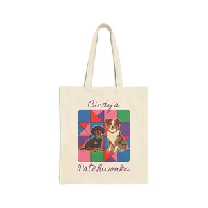 Cindy's Patchworks Quilt Blocks with Dogs Tote