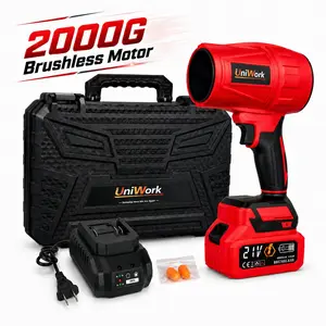 21V Cordless Brushless Blower,Turbo Jet Blower,Leaf Blower, Violent Turbo Fan, Pure Copper Motor,Car Drying After Compressed Air