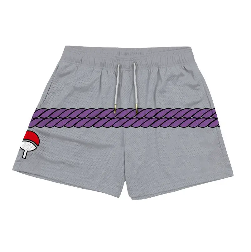Sasuke Uchiha Cloud Akatsuki Men's Shorts Workout Sport Knee Pants with Pockets Athletic Summer Shorts