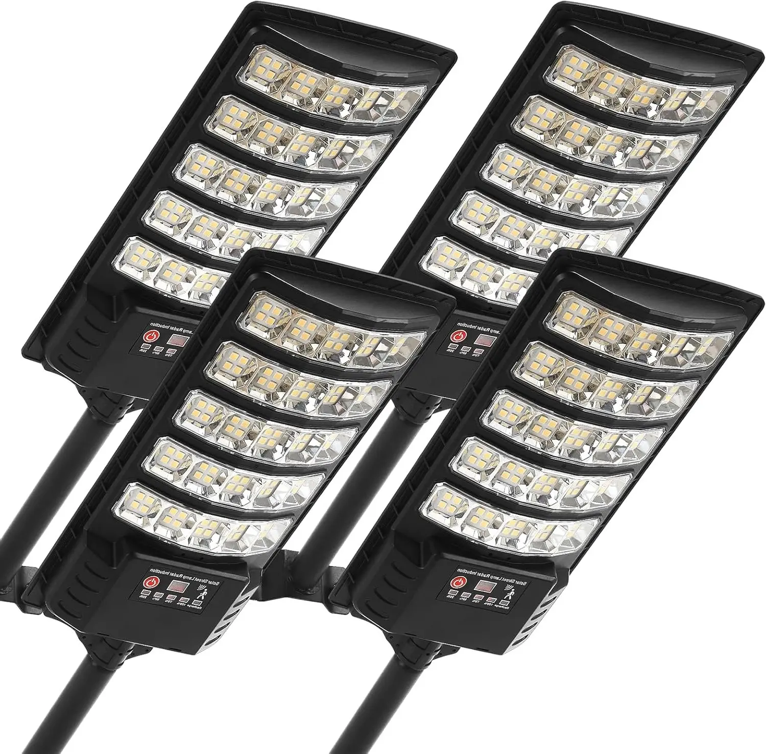 4 Pack Solar Security Lighting, Super Bright Motion Sensor Flood Light, Waterproof with 3 Modes for Outdoor, Garden, Yard, Pathway, Solar Outdoor Lights, Wall Mount