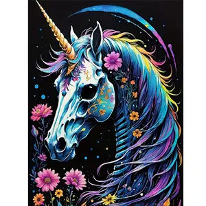 1PCS Mysterious Horse- 16x20 Inch - Frameless - Suitable for Art Students DIY Digital Painting Kit - Professional Paintings - Paint by Numbers - Handcraft Art Set - Paint by Numbers - Acrylic Painting - For Home Wall Decoration and Gifts - Frame Not