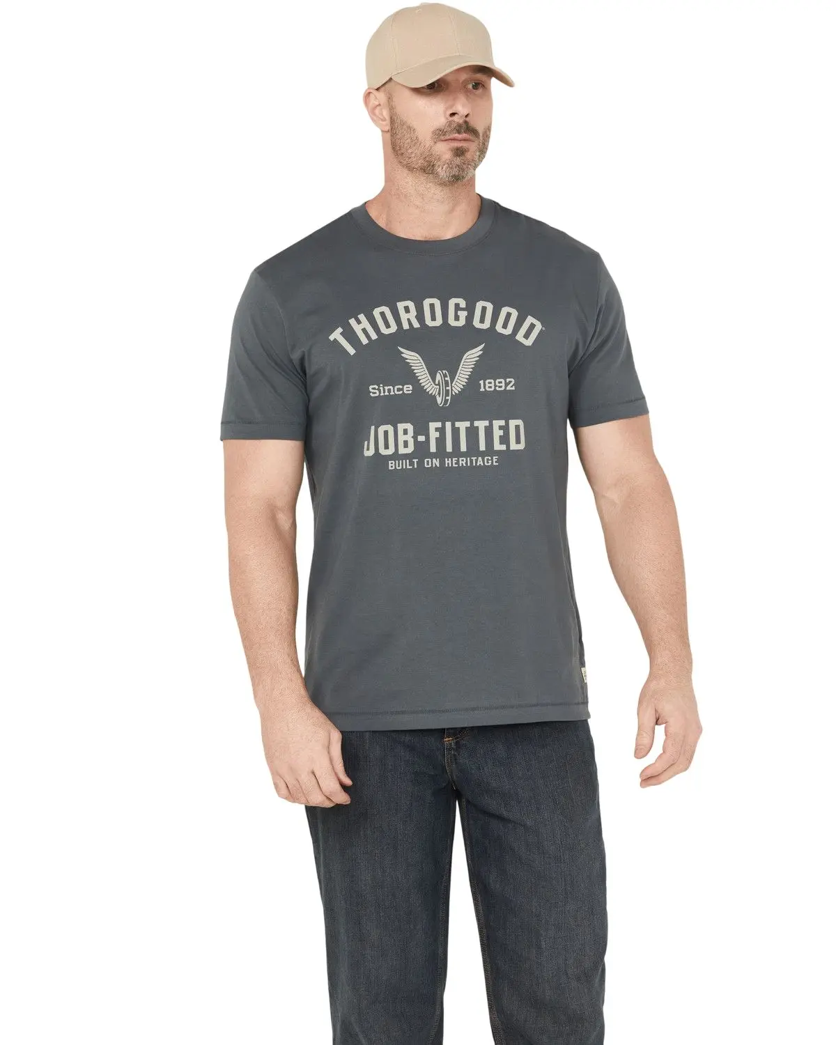 Thorogood Men's Men'S Favorite Short Sleeve Work T-Shirt - Tg206699-Blu