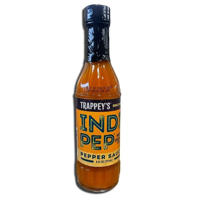 Indipep West Indian Style Pepper Hot Sauce – 6 fl oz Bottles, 6 Pack