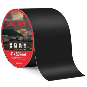4" x 50Ft 1-Pack Black RV Sealant Tape, Commercial Roof Tape for Walls, Appliances,  Repairs, and Weatherproof