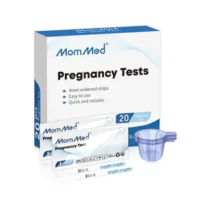 MomMed Pregnancy Test, Home Pregnancy Test, HCG Pregnancy Test Strips for Early Detection, Over 99% Accurate, Free Urine Cups, Bulk Pregnancy Tests for Home Use