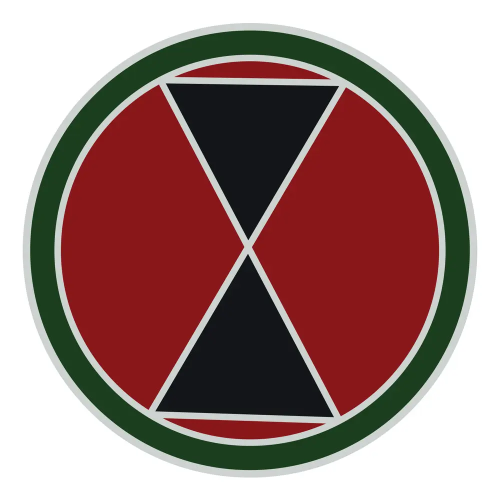 Vinyl Stickers, CSIB 7th Infantry Division Combat Service Decal, 5 Inches, Made by USAMM