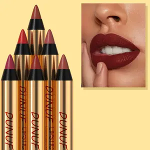 Long-lasting Matte Lipstick Set, 6 Counts/set Waterproof Sweat Proof Easy To Apply Cream Texture Lipstick, Cone Tip Design Lip Pencil Lipliner for Women