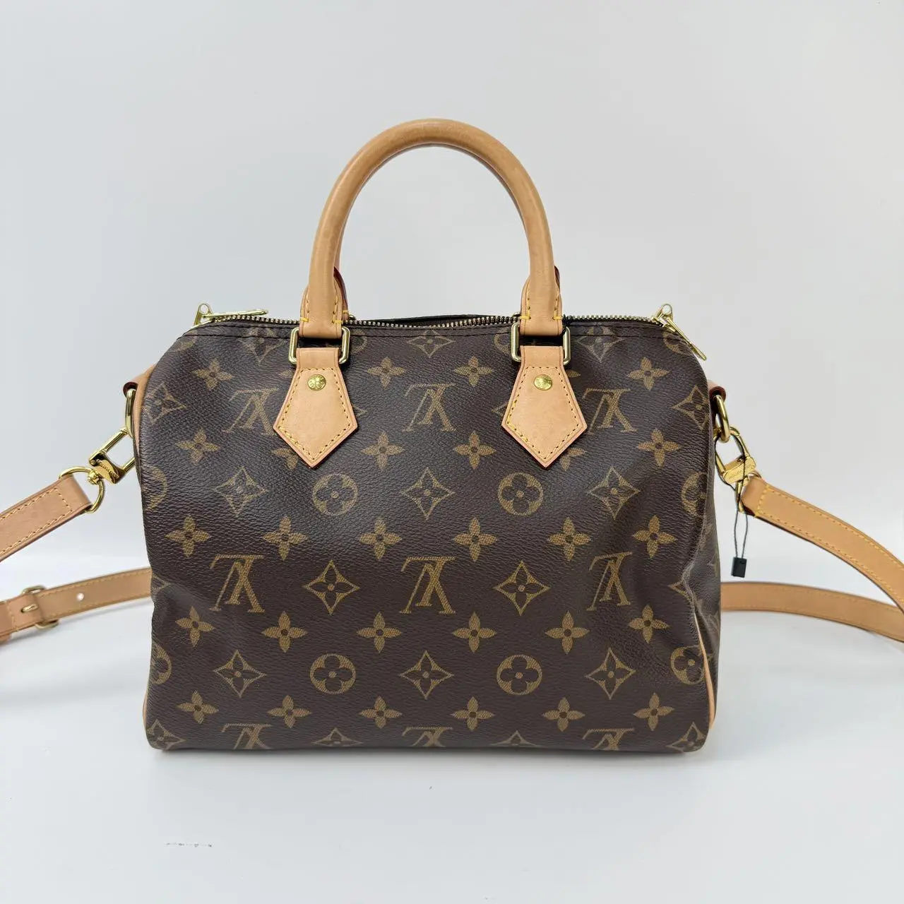 Pre-owned Louis Vuitton leather Crossbody Bags canvas speedy 25 adjustable strap [ Vault ]