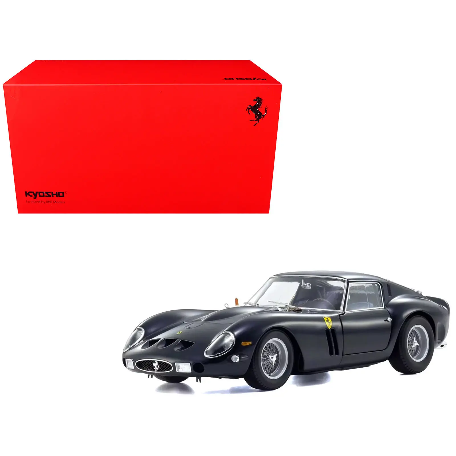 Ferrari 250 GTO Dark Blue Metallic 1/18 Diecast Model Car by Kyosho