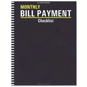 48-month bill organizer and budget planning notebook - Monthly financial tracker, Finance Checklist Organizer, including expense sheet, payment log and savings overview - Durable paper version in English, bill tracking notebook