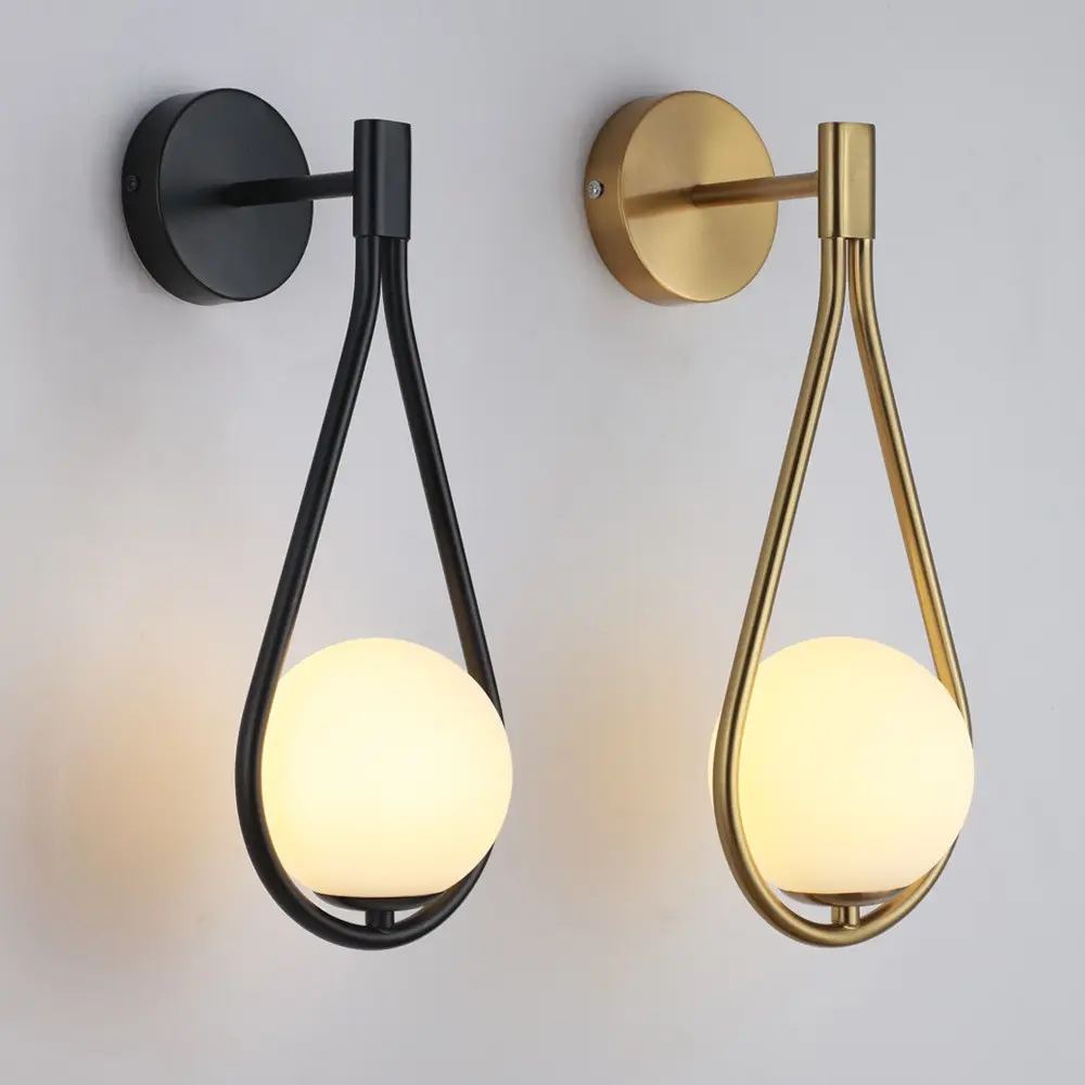 Modern Wall Lamp, Metal Wall Light with Round Shade, Bathroom Vanity Fixture, Suitable for Hallway, Living Room, Mirror, Bedroom, Indoor Wall Light, Lighting Fixture