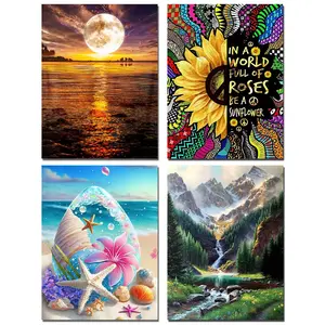 Brand New DIY 5D Diamond Painting Moon Tree Full Round Drill Mosaic Landscape Floral Diamond Embroidery Acrylic Art for Home Decor