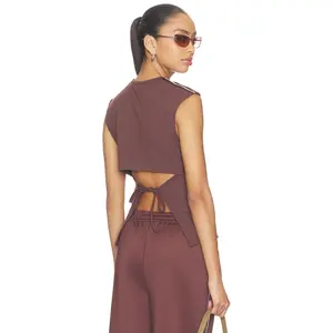 Ksubi 99 Slim Open Back Tee in Mocha