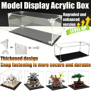 Transparent Acrylic Display Cabinet, Upgraded Thick Stackable Box, Doll Storage Case, Vertical Assembly Stand, Base, Collectible Figurine Holder, Collectible Figures