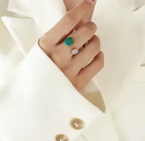 R420- Stainless Steel Fashion Waterproof Non Tarnish Open Ring