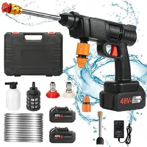 Portable Wireless Electric Pressure Washer, Handheld Cleaner with Dual Rechargeable Batteries
