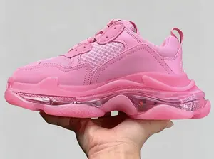 trendy running chunky shoes men's and women's triple s dad shoes size 36-45 designer height increasing thick crystal sole trainers multiple color and color blocked sports shoes