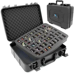 Miniature Storage Hard Shell Figure Case - Dual Layer Foam Miniature Case for Warhammer 40k, DND & More! Durable Composite Plastic with Customizable Foam System & Built-in Security Features