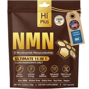 HiPlus NMN Supplement – 1500 mg | Quercetin | TMG | Resveratrol Complex – Supports Cellular Energy & NAD+ Levels - Vitamin Dietary Supplement Healthcare tiktokshopspringglowup