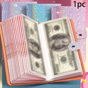 A6 Large Capacity Storage Book | Savings Book, Made of High-quality, with 50 Inner Pages, Can Hold 100 Banknotes, Suitable for Storing Banknote Images, Stamps, and Bank Cards | Collectors' Album for Commemorative Banknotes | Card Holder Coin Purse