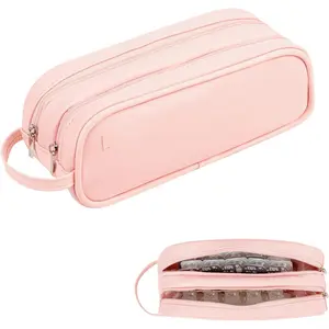 Daily Contact Lens Organizer case,Portable Storage Case for Disposable Daily Contact Lenses, Travel Storage Case with Clearly Labeled R & L, Storage up to 60 lenses (Pink)