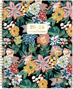 Monthly Planner 2026-2028 - 3 Year Planner/Calendar 2026-2028, JAN 2026 - DEC 2028, 9" x 11", 3 Year Calendar 2026-2027-2028 monthly planner with 36 Monthly Tabs, Notes Pages, Inner Pocket - Floral