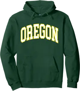 Vintage Oregon Men Oregon Women Retro Green Yellow Throwback Pullover Hoodie - Rubencordov Shop 63B0DMQBWVC2