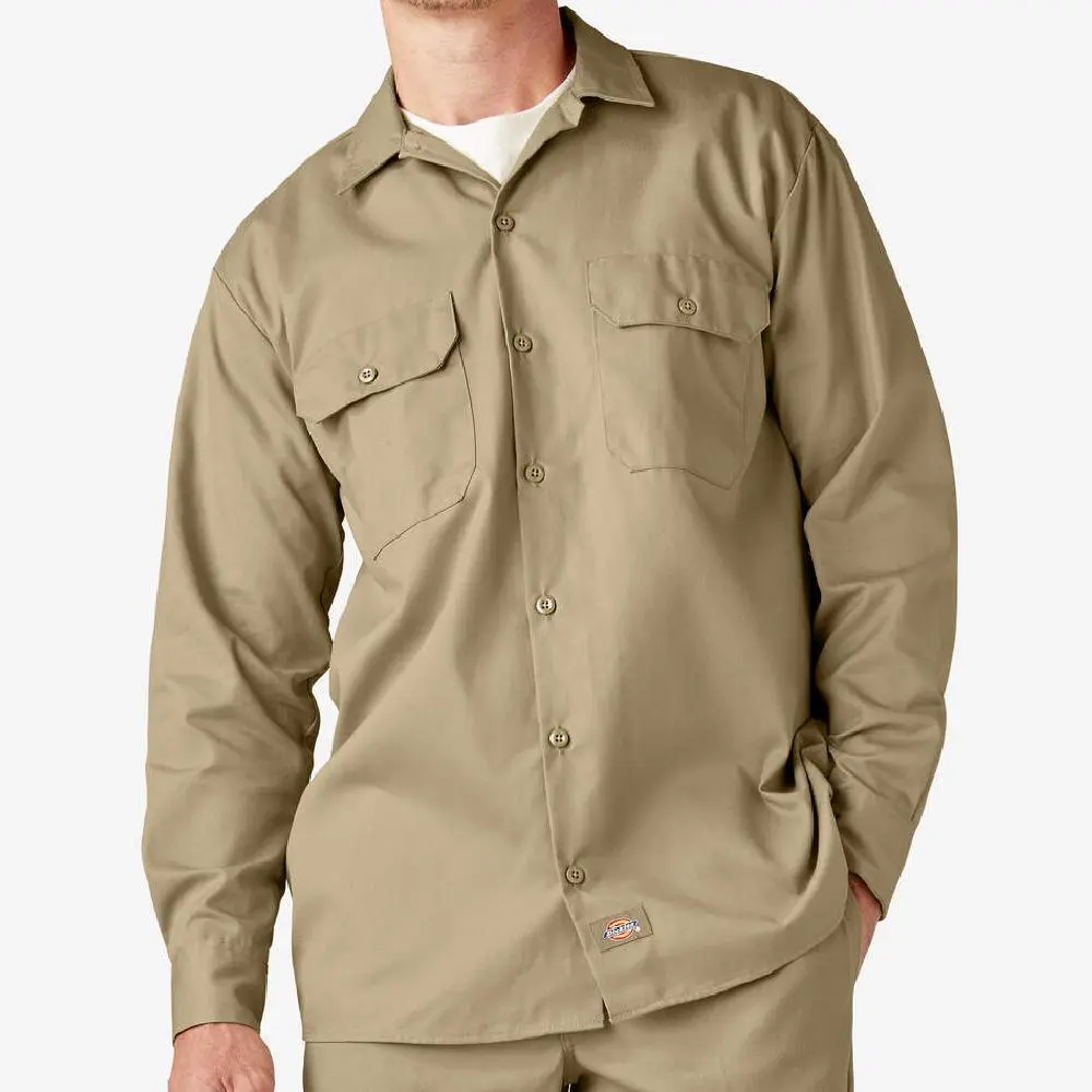 DICKIES Men's Original 574 Work Shirts Long Sleeves Casual Regular Fit Work Shirts Classic Fit Plain Work Wear Original Fit Cotton Workwear Trouser (S to 5XL) summerwins
