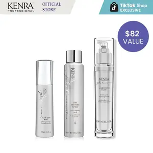 Kenra Platinum Blow-Dry Mist & Kenra Platinum Dry Texture Spray 6 & Kenra Platinum Silkening Gloss