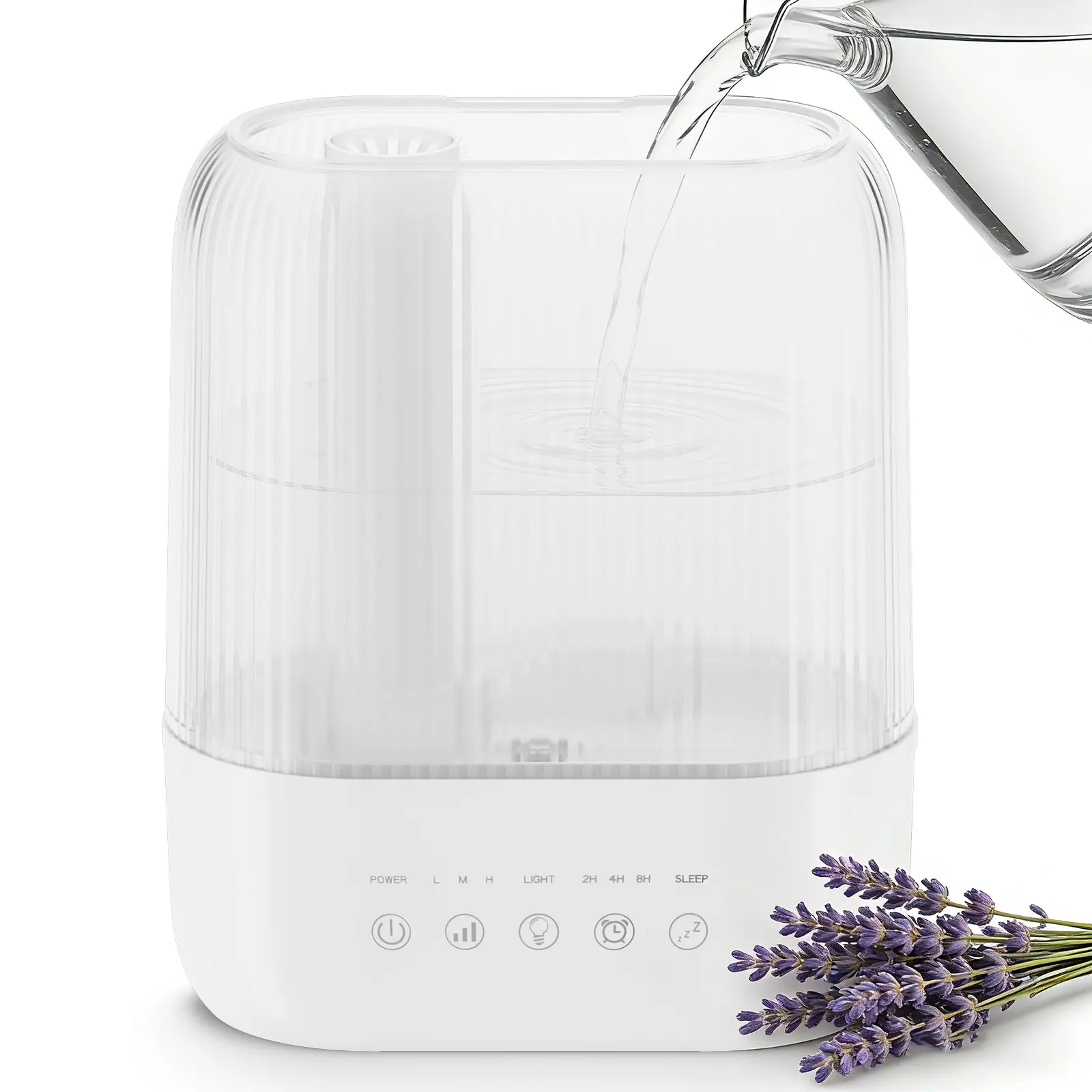 COWSAR 3L Top Fill Automated Humidifier - Desktop Digital Control Electronic Automatic Ultrasonic Cool Mist, Smart Humidity Regulation, 360° Nozzle, 7-Color Light, Essential Oil Diffuser for Bedroom Baby Room, Aromatherapy Humidifier