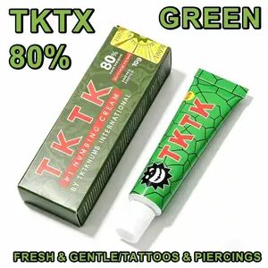 TKTX Green 80% Max Strength Numbing Cream | 10g Single Tube | Fast-Acting Tattoo Pain Relief Topical Anesthetic
