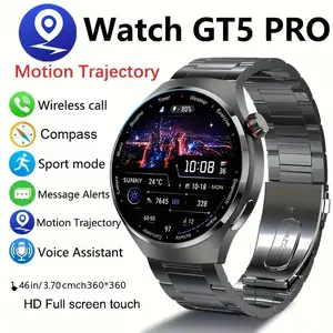 New Smart Watch for Men, 1.43 Amoled Display, Tracks Compass & Heart Rate, Supports Bluetooth-compatible Calls, Compatible with Android iOS, HD Screen Smartwatch