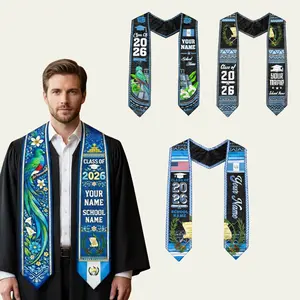Custom Graduation Guatemalan  American Flag Stole 2026, Personalized Guatemalan Graduation Sash 2026, , Guatemalan Graduation 2026