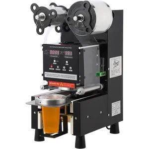 【GARVEE】Automatic Cup Sealing Machine with Digital Control LCD Panel, 90/95mm Cup Sealer for Bubble Milk Tea and Coffee, Seals 500-600 Cups Per Hour Efficiently