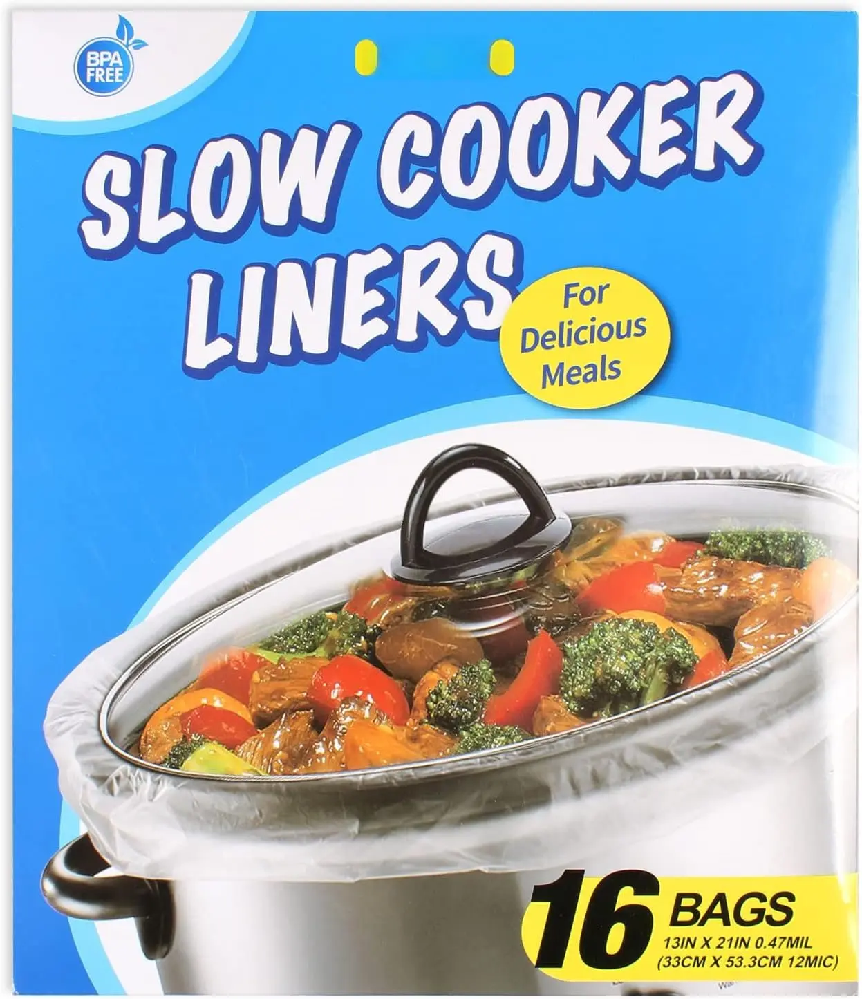 16 Bags Slow Cooker Liners, Disposable Multi Use Cooking Bags,Large Size Fit 3QT to 8QT, Plastic Bags for Slow Cooker, Pans,  Cooking Trays, -13 x 21 Inches, 3 quarts (16)