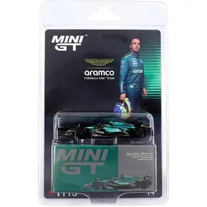 Mini GT 1:64 Aston Martin AMR24 #14 Fernando Alonso 2024 F1 2024 Canadian GP Diecast Car Limited Edition MGT01113