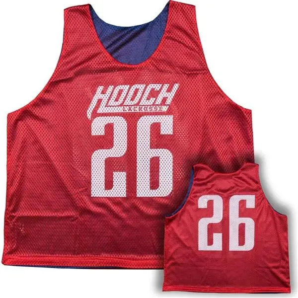 Custom Deluxe Reversible Sleeveless Lacrosse Pinnies - Premium Polyester Flex Mesh, Unisex Screen-Printed Practice Gear, Racerback Style, Youth (M/Large/XL)/Adult (2XL) Sizes, Bulk Min 12 Discounts Available, Reversible Side