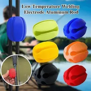 Special Bundle Silicone Fishing Rod Holder Straps Set - 5 Hole Non-Slip Grip Fixed Ball Portable Low Temperature Welding Electrode Aluminum Rod