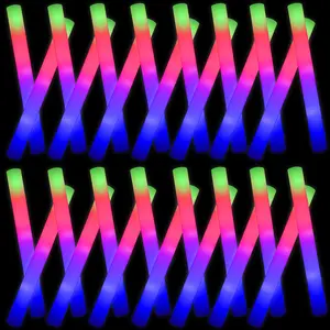 Avtctek Glow Sticks 70/110/200-Pack LED Glow Sticks – Bulk Light Up Foam Sticks with 3 Flashing Modes, Battery Operated Reusable Glow Party Supplies for Rave, Wedding, Birthday, Concert, Events