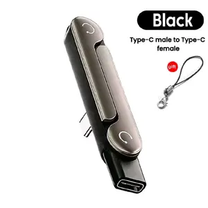 USB Type C Phone Charging Bracket Adapter 240W Fast Charging OTG Type-C Male to USB C Female Converter with Foldable Stand Black 2 in 1