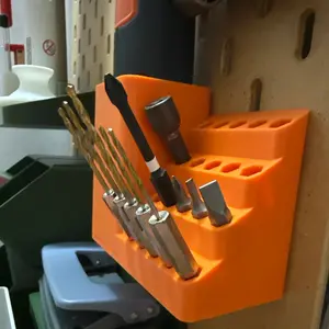 20/50 Hole Screwdriver Bit Storage Box, Organizer Tray for Electric Screwdrivers, Fits 6.35mm Hex Shank, Tool Holder for Workshop Use, Toolbox Storage Box