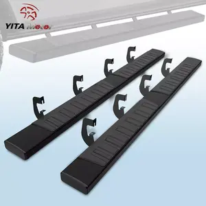 YITAMOTOR Running Boards 6 inches OE Style Aluminum Side Steps Nerf Bars for 2007-2018 Chevy Silverado/GMC Sierra 1500 & 2007-2019 2500HD/3500HD Crew Cab (Gas Engine ONLY)
