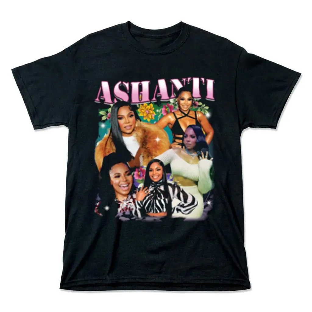 Men's Cotton Round Neck Shortsleeve Graphic Print T-Shirt - Casual Streetwear Top, Ashanti Vintage Collage Unisex Menswear Top, HWW221216