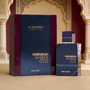 AL HARAMAIN Amber Oud - Dubai Night Cologne for Men and Women Bergamot, Tonka Bean Fragrances  2.0 oz