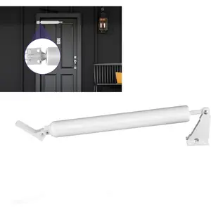 1 Set White Adjustable Pneumatic Heavy Duty Screen Door Closer Smooth Cushion Speed Storm Door Shock for Security Screen Doors