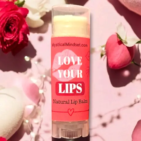 Love Your Lips - Organic Jasmine & Rose Lip Balm with Shea Butter, Natural Skincare, Comfort, Daily Gentle Lip Care, Nourishing, Soothing, Hydrating