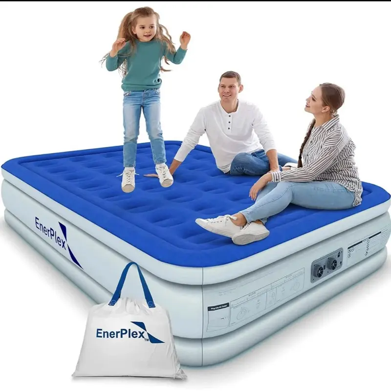 EnerPlex King Size Air Mattress - 18 in, Built-in Pump, Included Carry Bag
