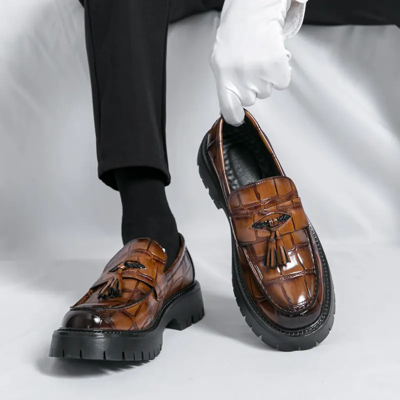 Men's Loafers Dress Shoes Slip On Driving Shoes Dress Suit Shoes Flat Shoes Casual Formal Shoes Boy Office Women Bedroom Black Footwear Slipon campingessentials