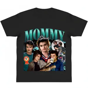 Babysitter Steve Harrington mom Graphic Tee Shirt Unisex Tshirt Steve Harrington Tee For Fan Joe Keery Gildan Stranger Thing y2k cotton fashion Streetwear Casual Top Trending