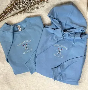 Embroidered Ski Sweatshirt, Ski Hoodie, Ski Club Sweatshirt, Custom Ski Sweatshirt, Ski Crewneck, Skiing Sweatshirt Custom Embroidery